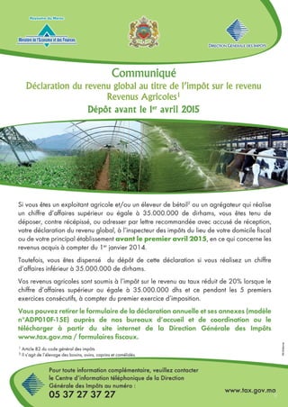 Revenus agricoles 2015_fr