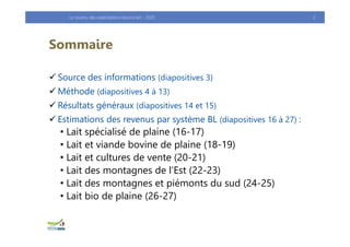 Sommaire
 Source des informations (diapositives 3)
 Méthode (diapositives 4 à 13)
 Résultats généraux (diapositives 14 ...