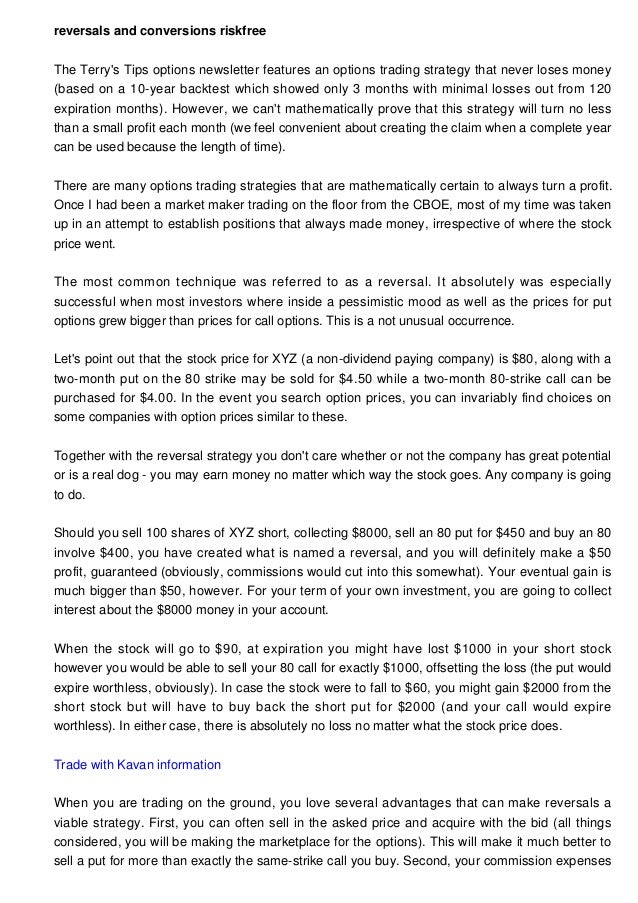 Free stock option trading strategies