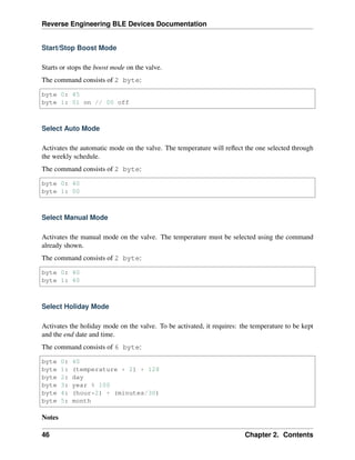 Reverse Engineering BLE Devices Documentation | PDF