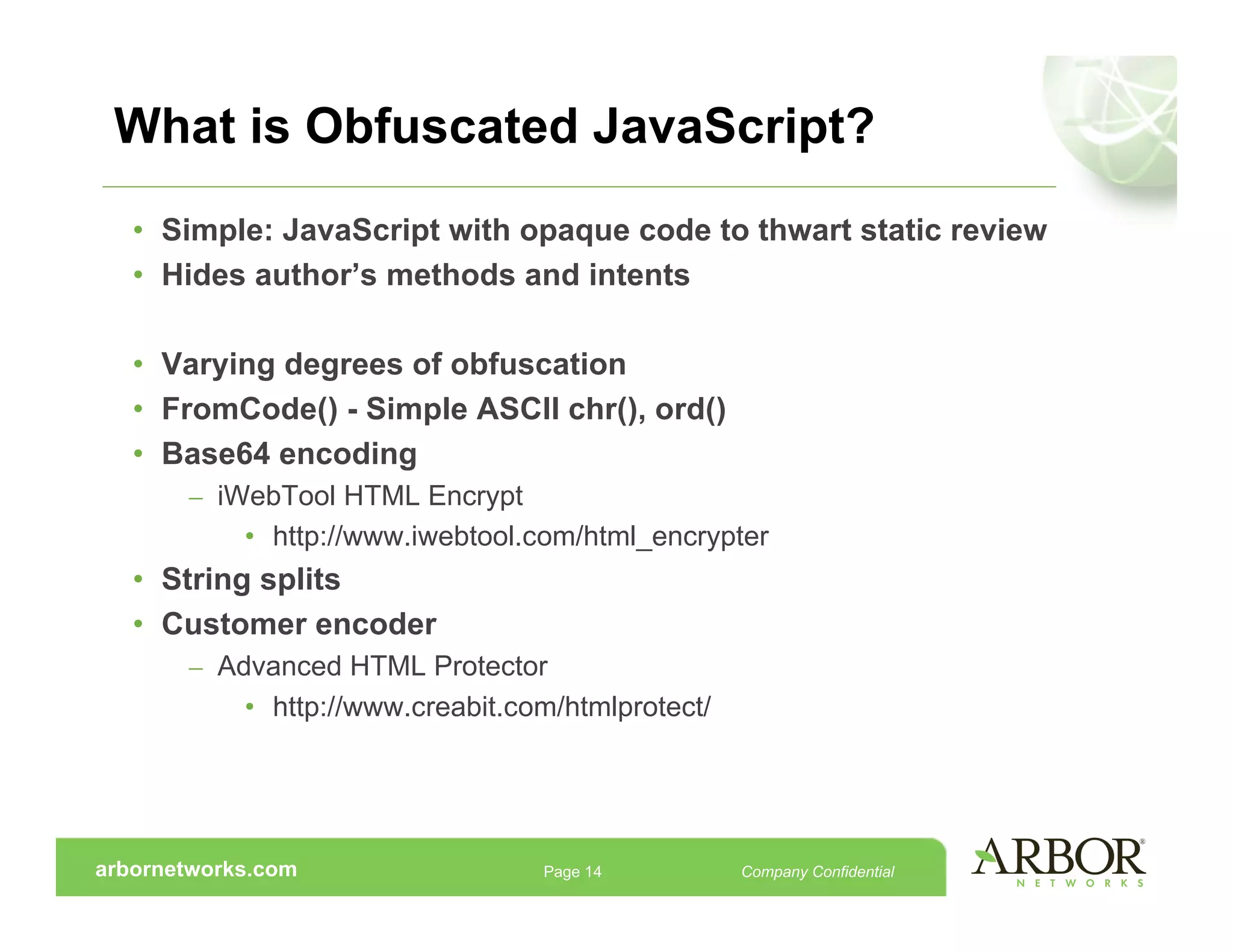 Reverse Engineering Malicious Javascript