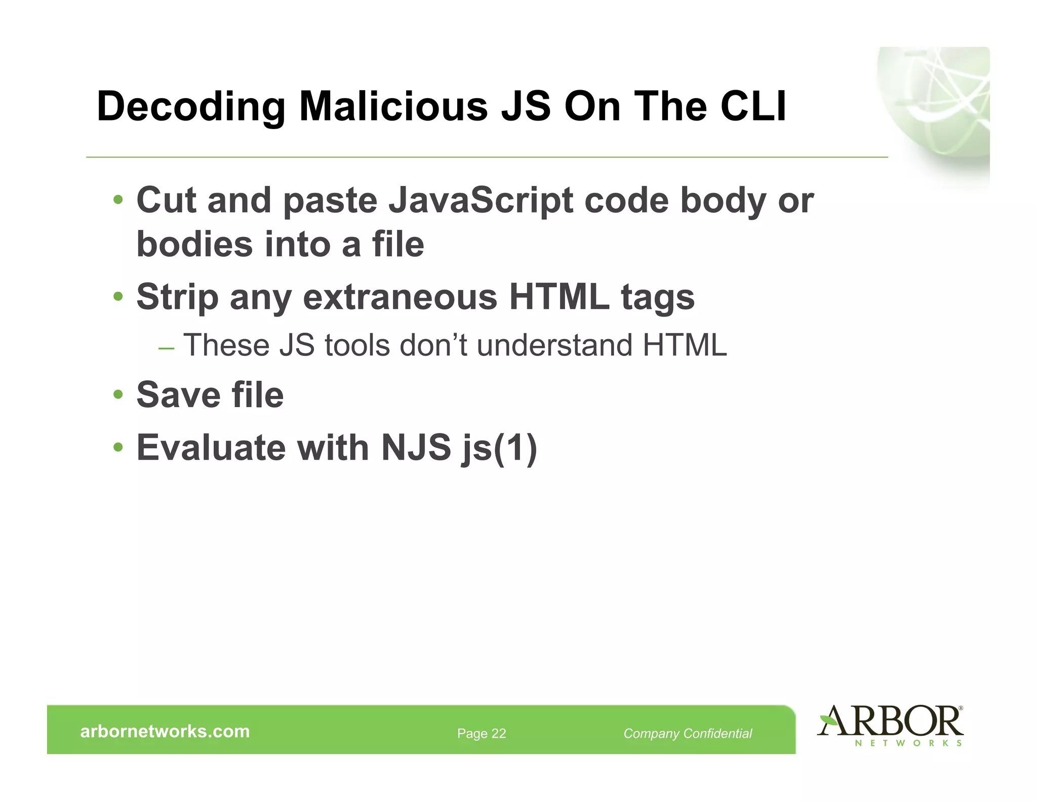 Reverse Engineering Malicious Javascript