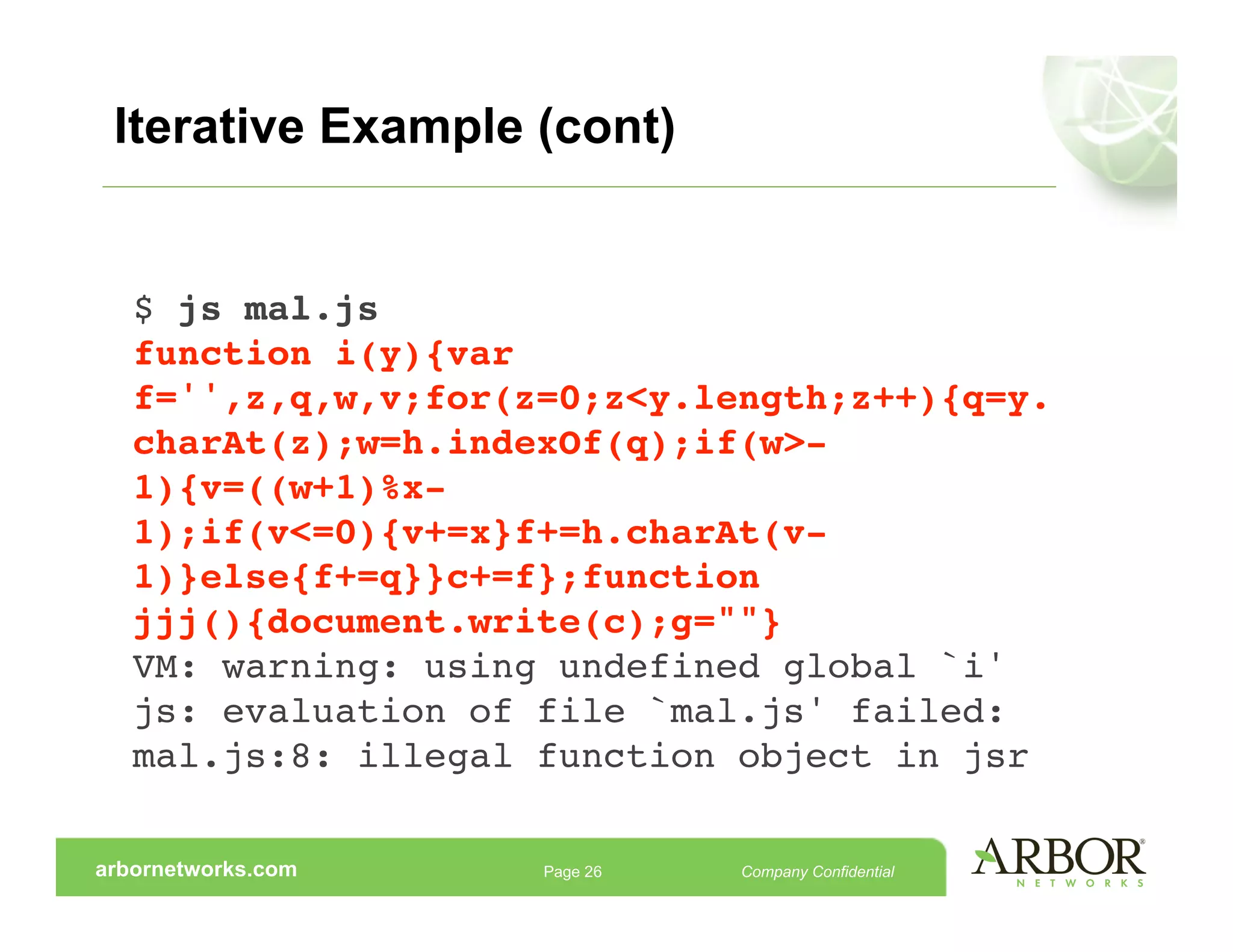 Reverse Engineering Malicious Javascript