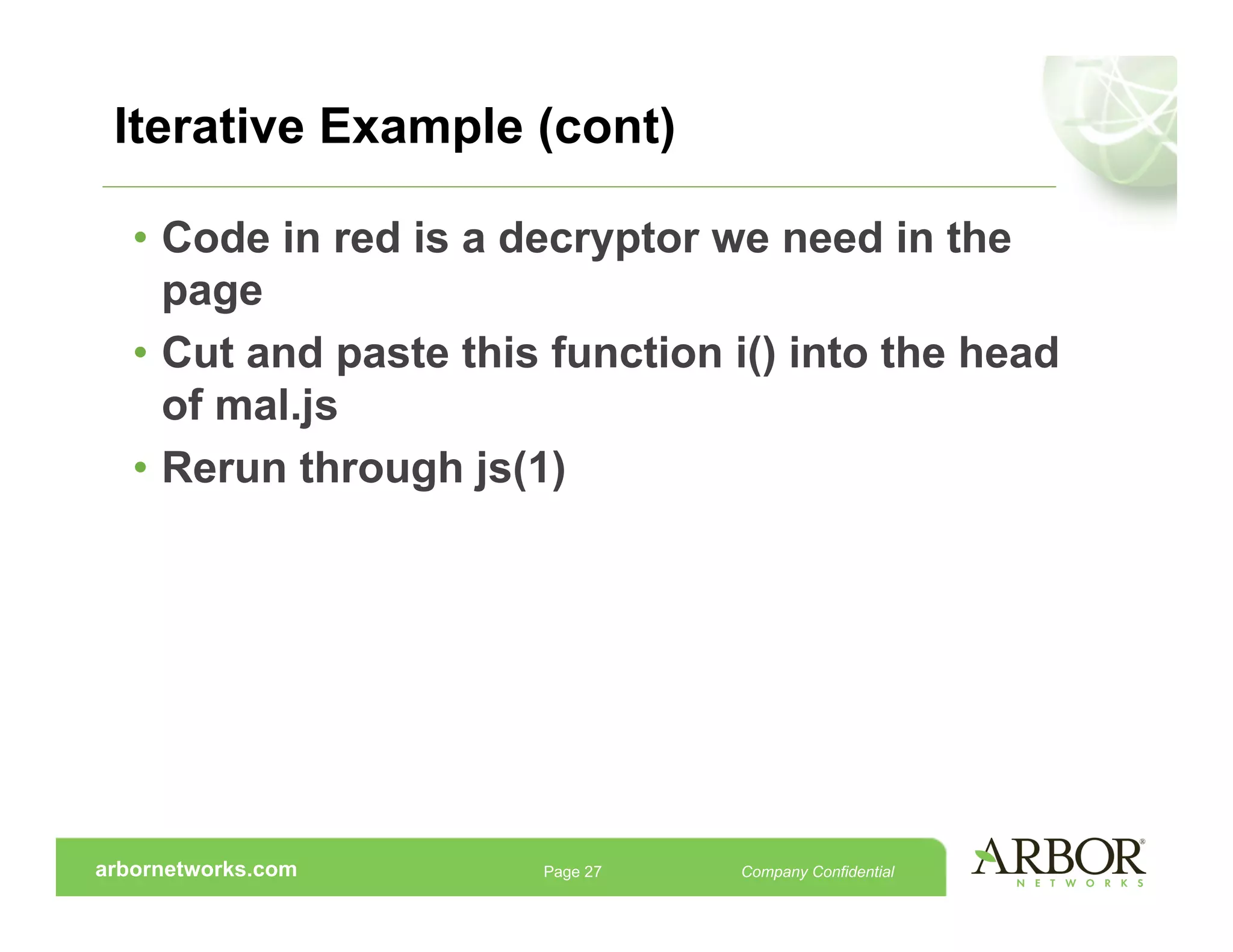 Reverse Engineering Malicious Javascript