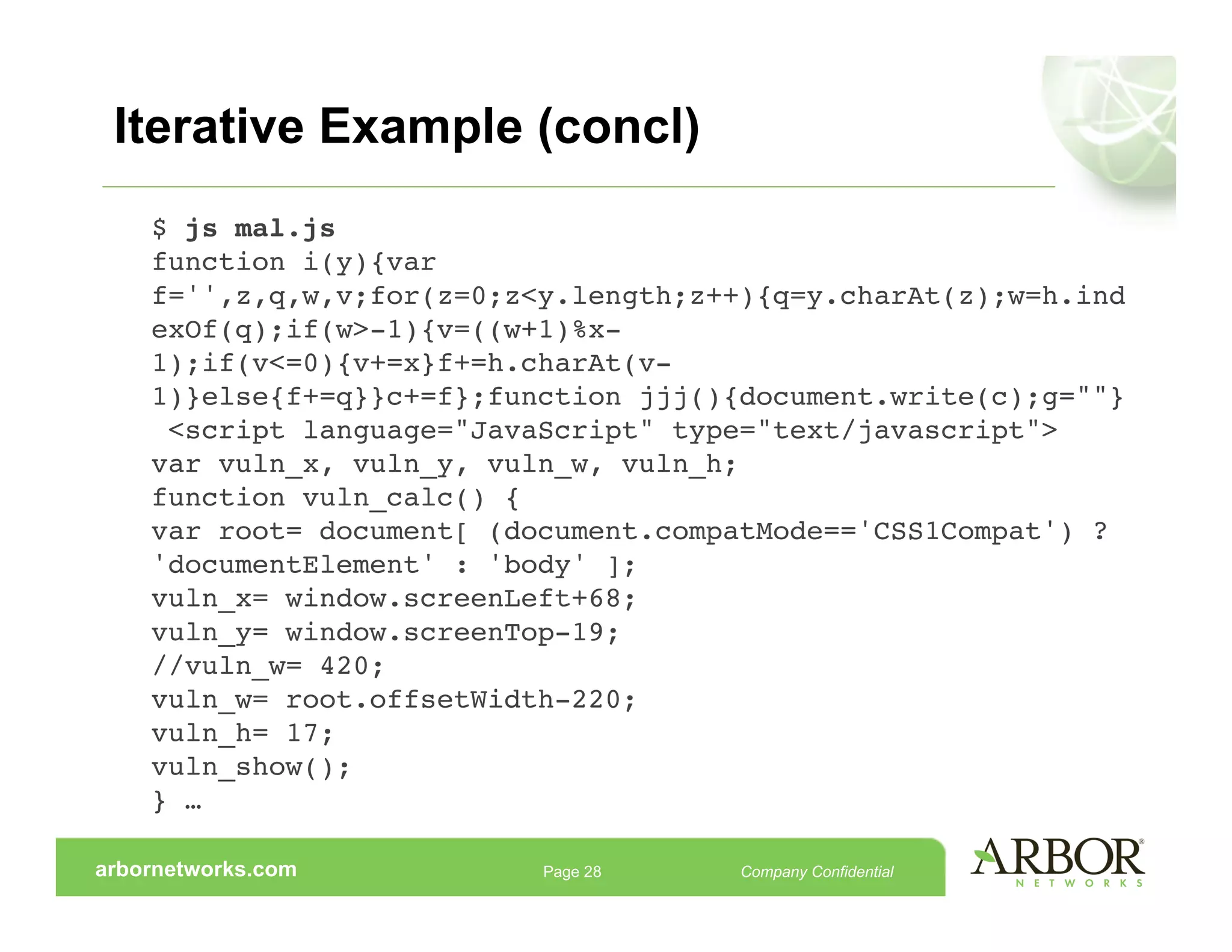 Reverse Engineering Malicious Javascript