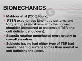BIOMECHANICS
!
!

!
!

G
L
U

Mahfour et al (2005) found;

RTSR experiences kinematic patterns and
torque forces most simi...