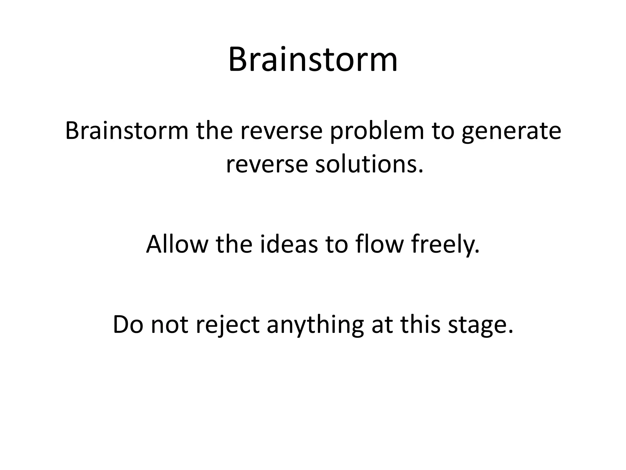 Reverse Brainstorming | PPTX