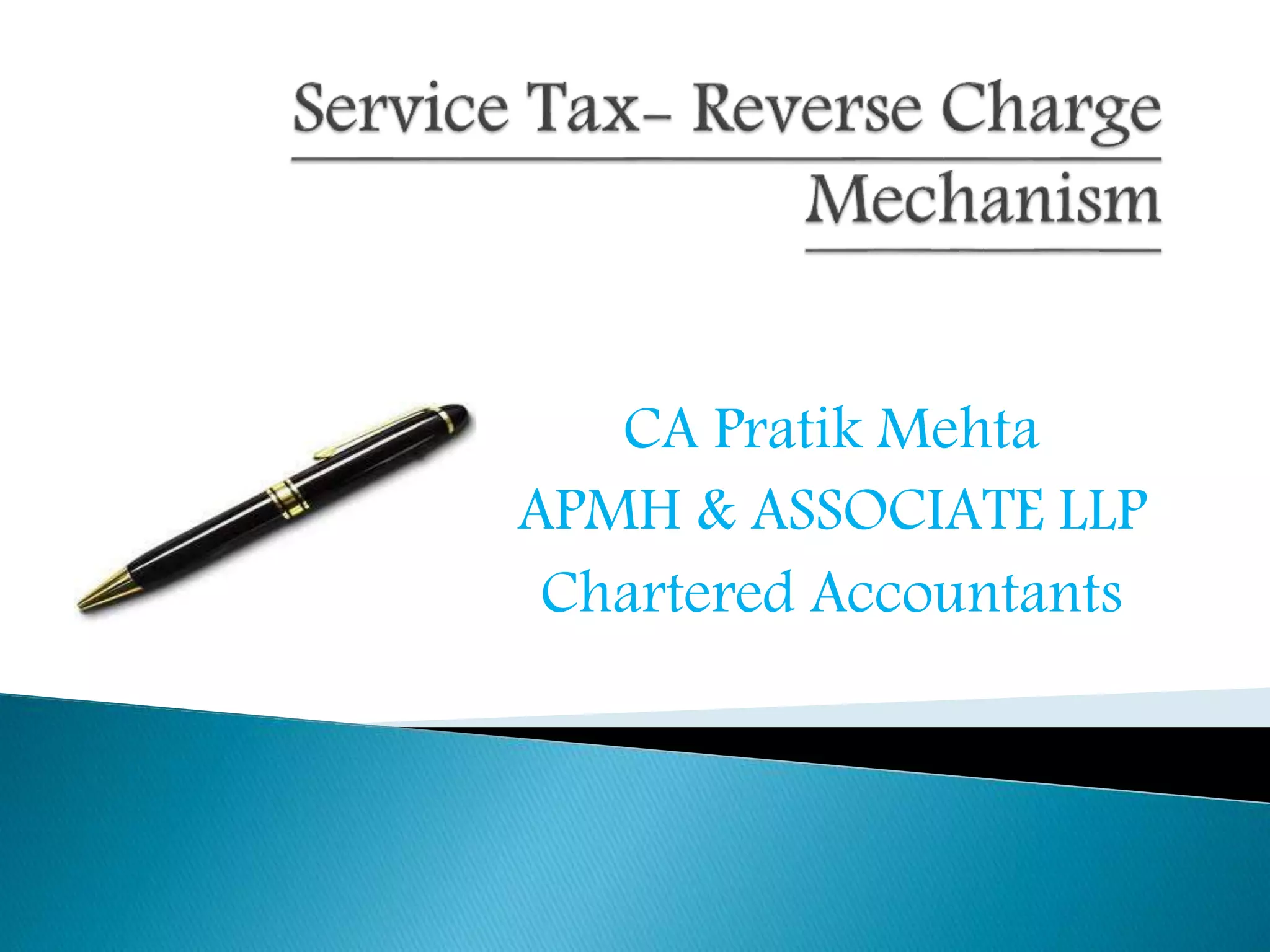 Reverse Charge Mechanism | PPT