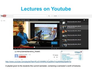 Lectures on Youtube 
 