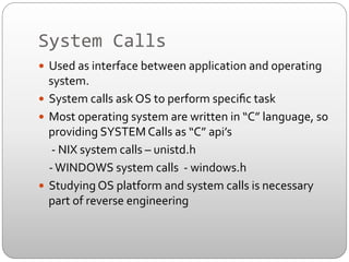 System Call Windows Hacking with Reverse Engineering and Defense against it | PDF