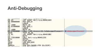 Anti-Debugging
 