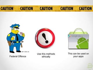 Reverse engineering android apps | PPTX