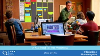 #SMX #21C3
@danleibson
@localseoguide
A Method To the Madness
TITLE SLIDE ALTERNATIVE LAYOUT w/
*EXAMPLE* IMAGE
(SWAP IN YOUR OWN AS NEEDED)
THANK YOU!
SEE YOU AT THE NEXT #SMX
Reverse Engineering Google’s Local
Search Algorithm
 