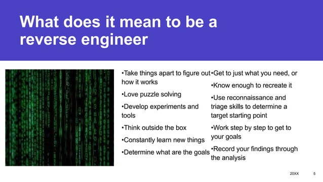 Reverse engineering & immunity debugger | PPT
