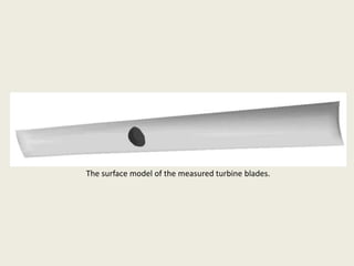 The surface model of the measured turbine blades.
 