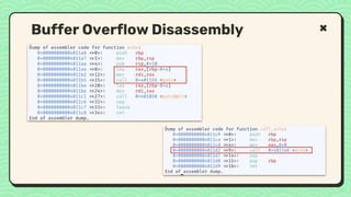 Buffer Overflow Disassembly
 