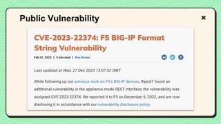 Public Vulnerability
 