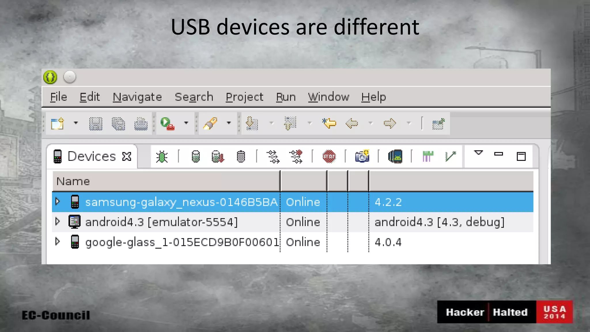 USB devices are different 