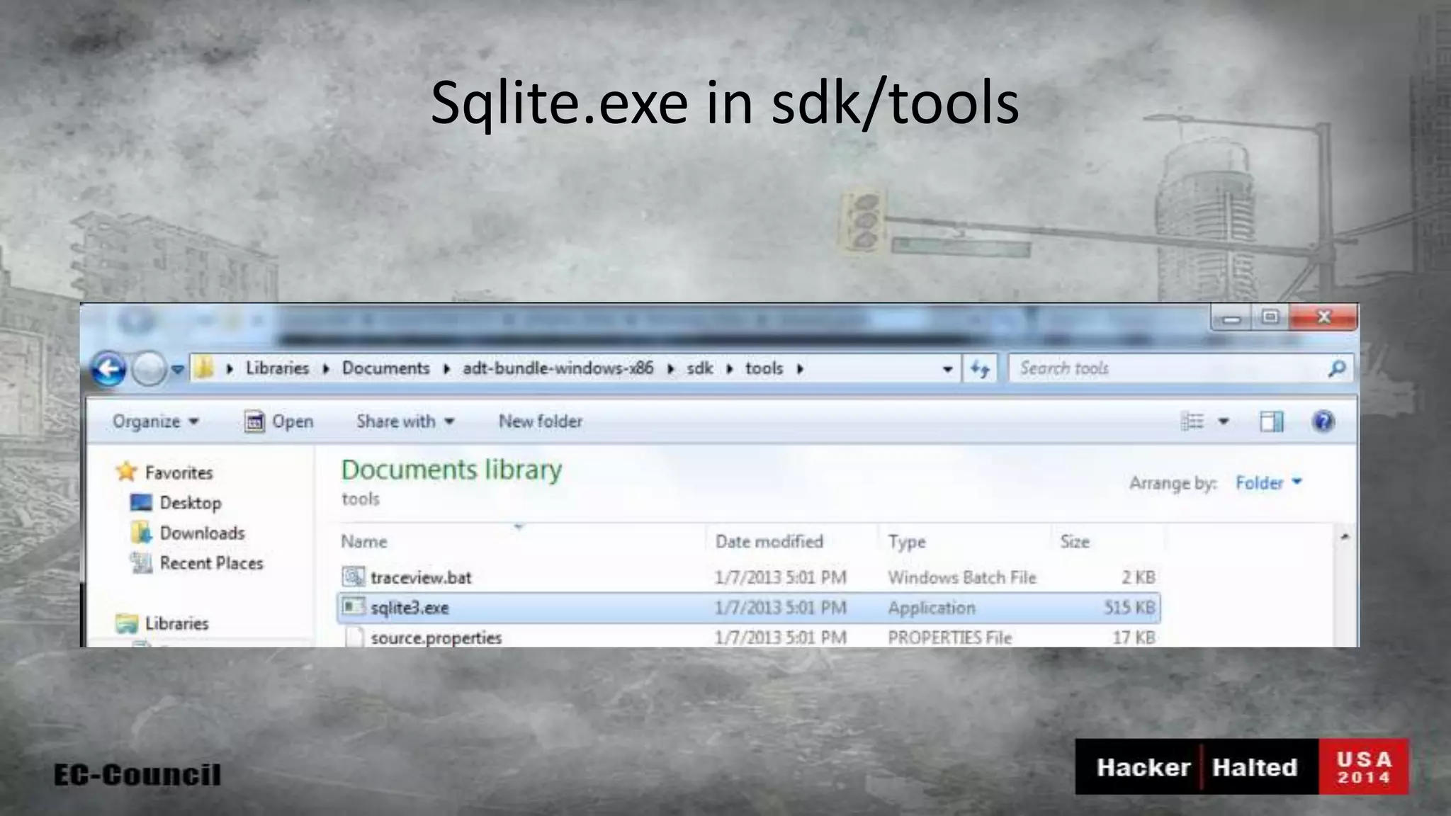 Sqlite.exe in sdk/tools 