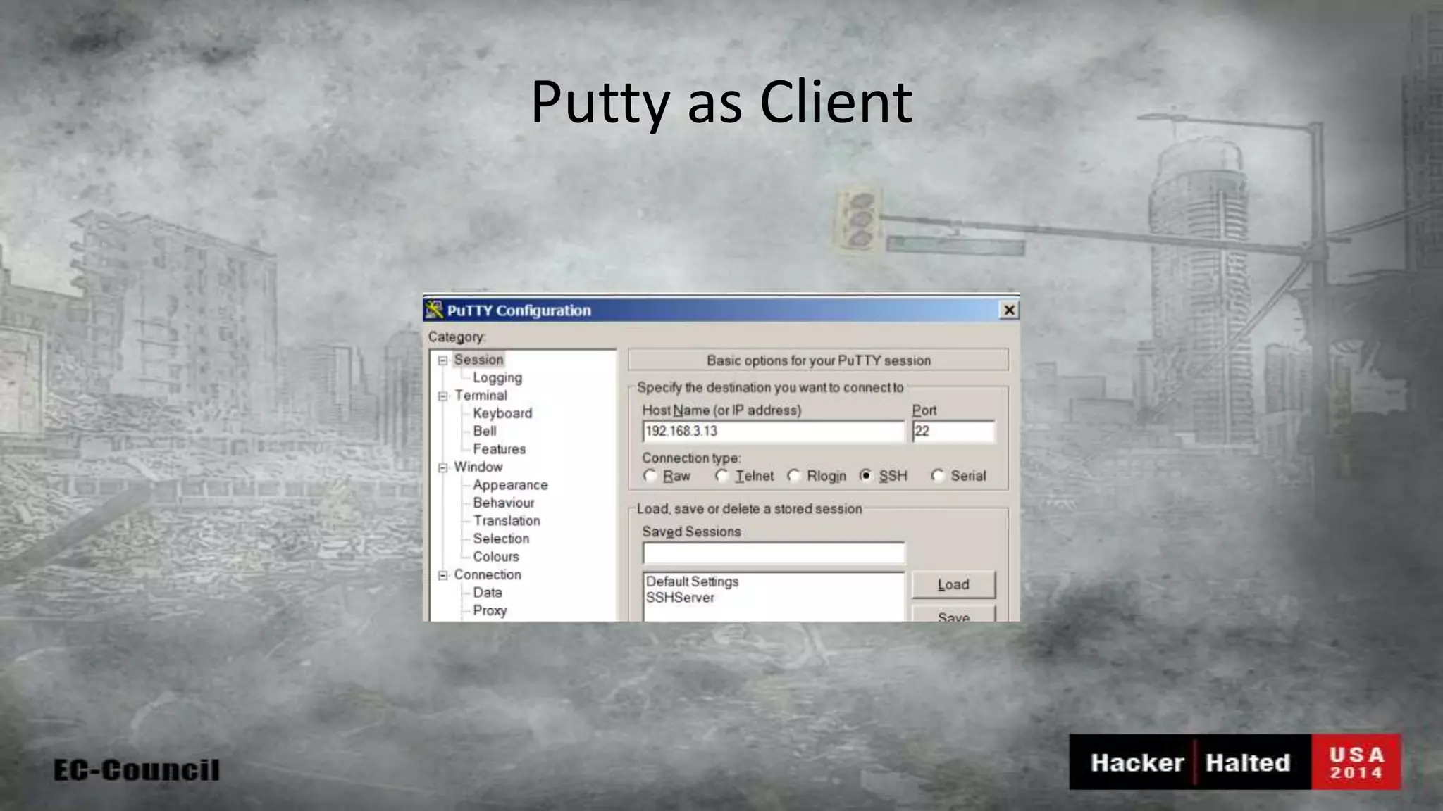 Putty as Client 
