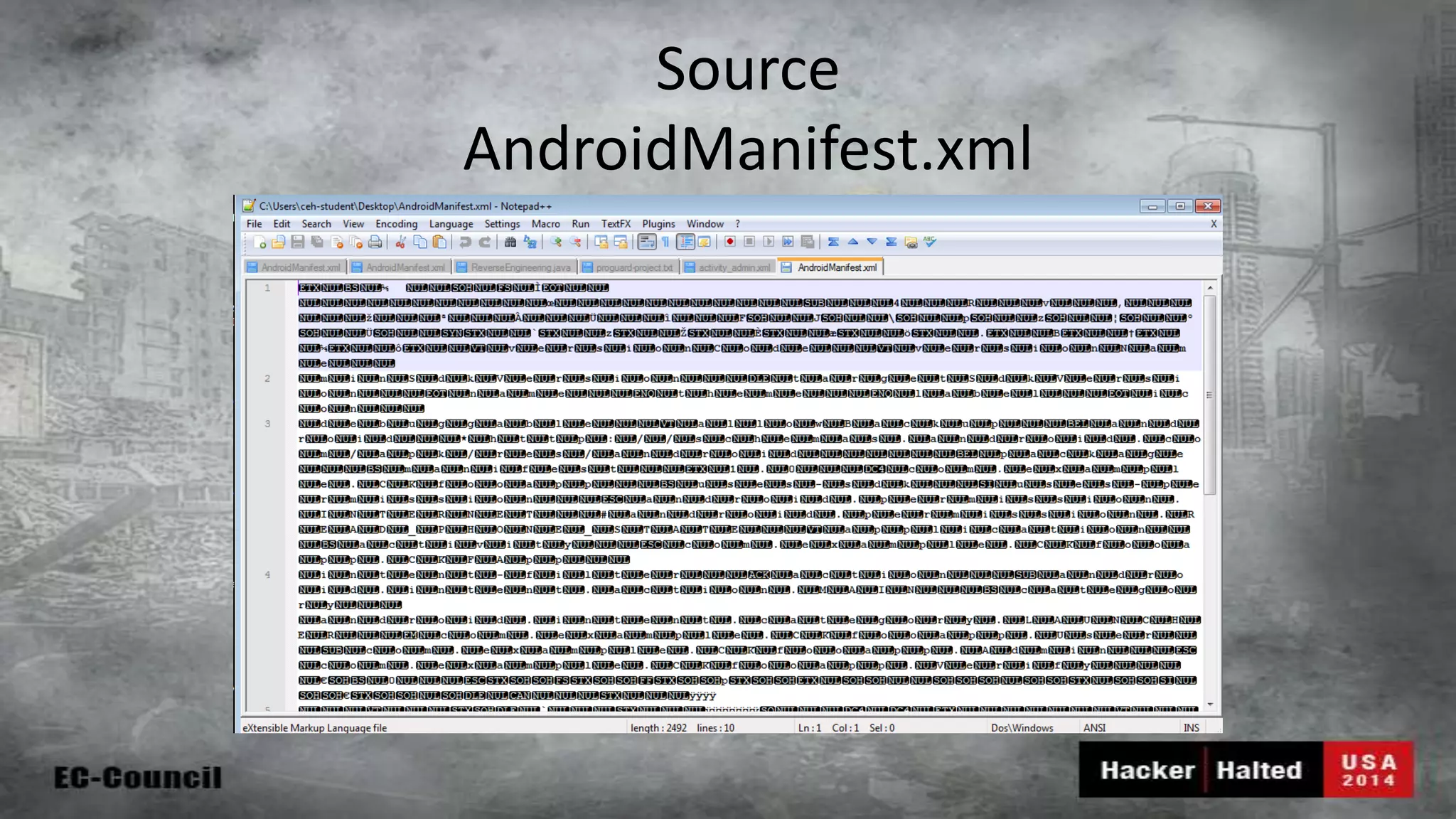Source AndroidManifest.xml 