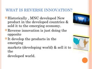 Reverse innovation | PPT