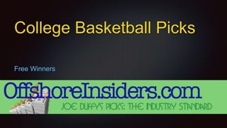 College Basketball Picks
Free Winners
 