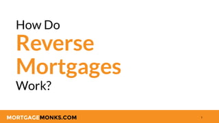 How Do
Reverse
Mortgages
Work?
MORTGAGEMONKS.COM 1
 