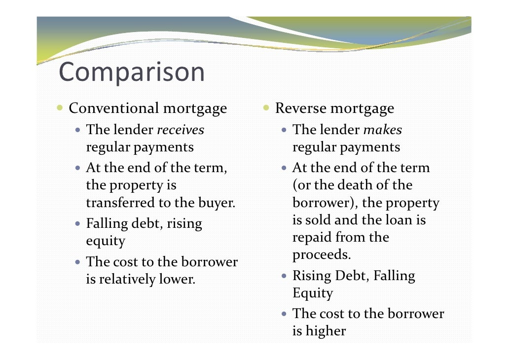 reverse mortgages mortgage lender comparison