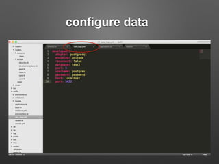 configure data
 