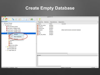 Create Empty Database
 