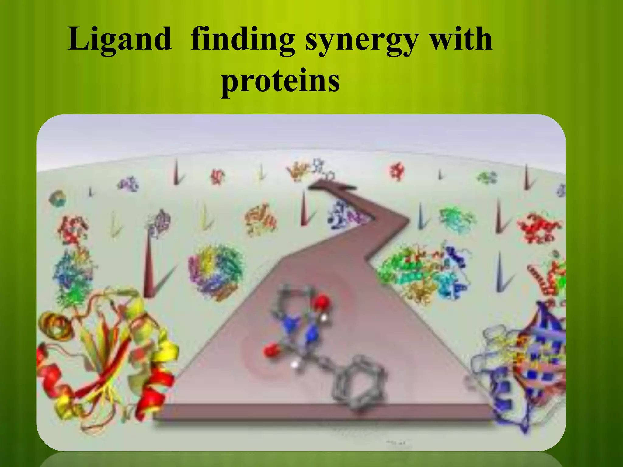 Ligand finding synergy with
proteins
 