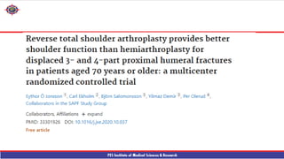Shouder Rfa reverse shouder arthroplasty technique ppt | PPTX