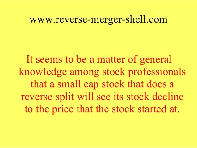 How does a reverse stock split affect stock options