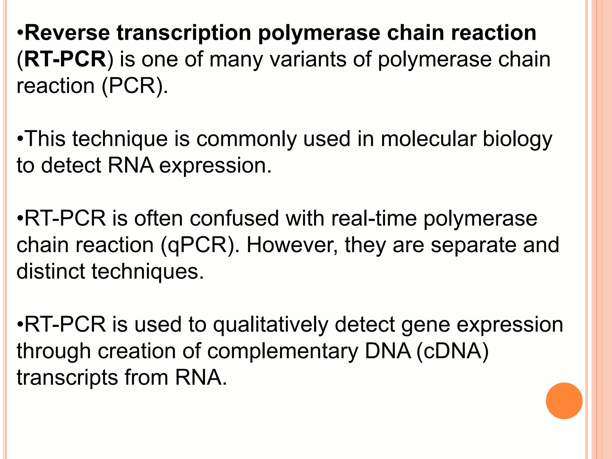 Reverse transcriptase polymerase chain reaction | PPTX | Chemistry ...