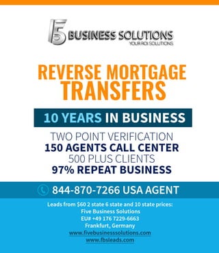 Reverse Mortgage Leads