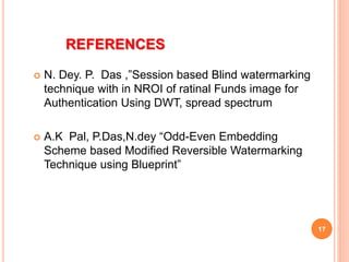 Reversible color Image Watermarking | PPTX