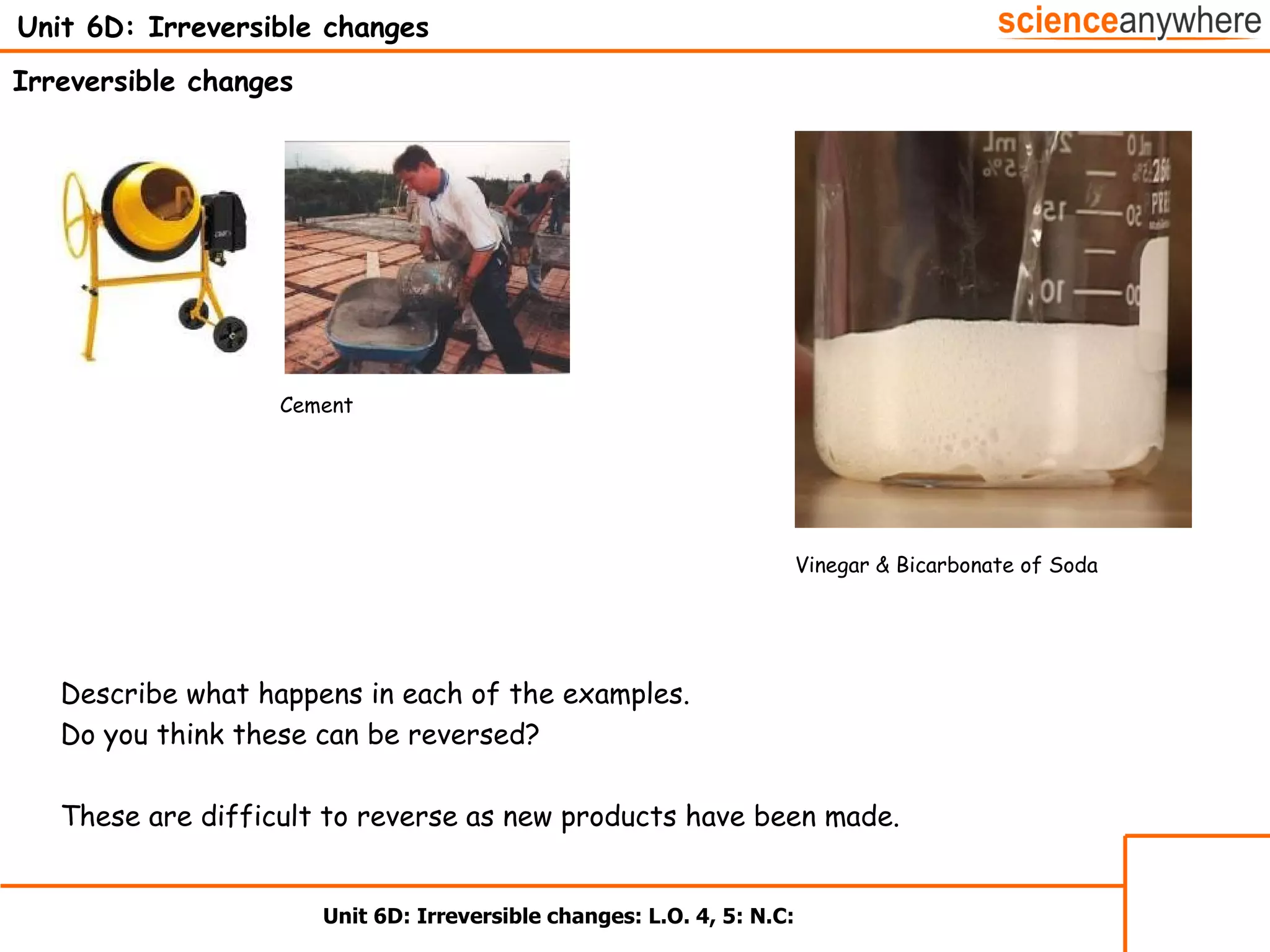 Reversible And Irreversible Changes Ppt