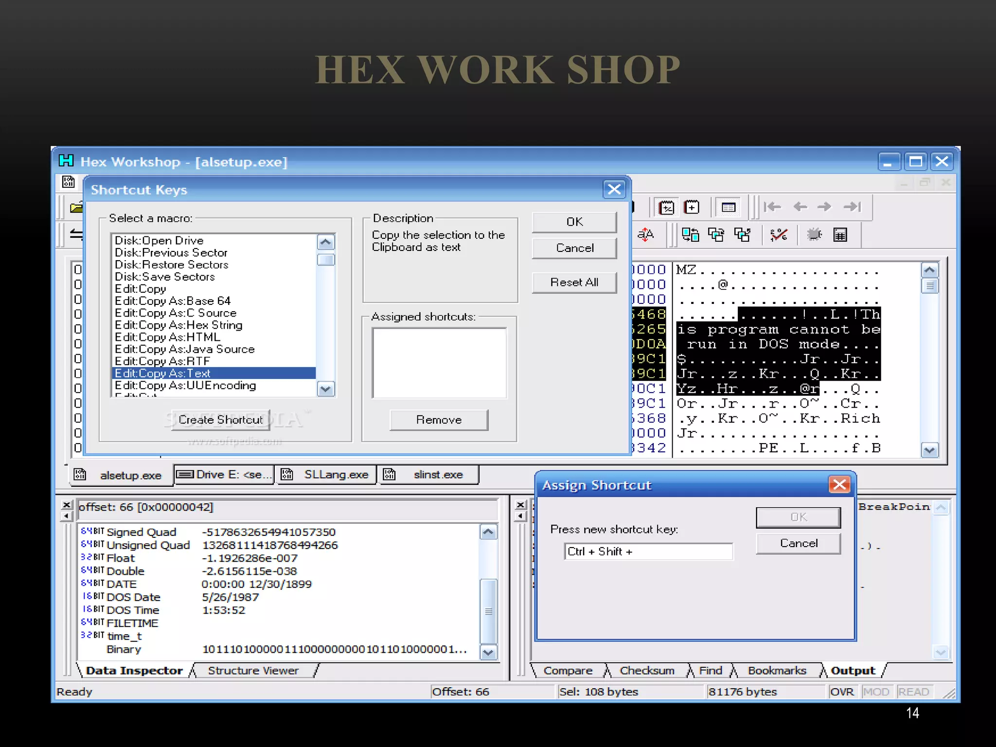 HEX WORK SHOP




                14
 