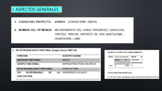 I. ASPECTOS GENERALES
 