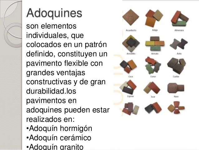 Revestimiento de pisos adoquines