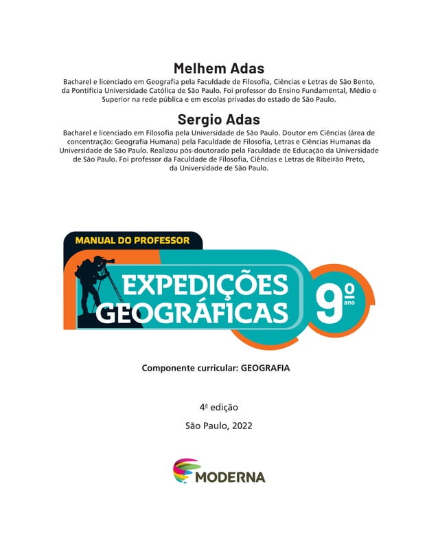 Livro de Geografia - 9° Ano - Expedições Geográficas | PDF