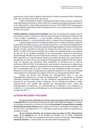 Rev GRADE vacunas Enf meningocócica B
Página web evalmed.es, 14-mayo-2019
6
actualización a 8-mar-2019 se obtienen 234 art...