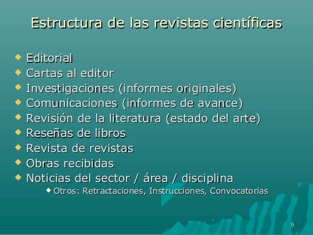 Las revistas científicas: estructura y normalización . 2 de 4: estru…