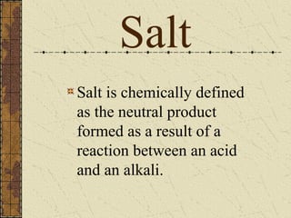 types and properties of salts | PPT