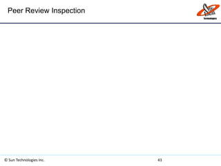 Peer Review Inspection
© Sun Technologies Inc. 43
 