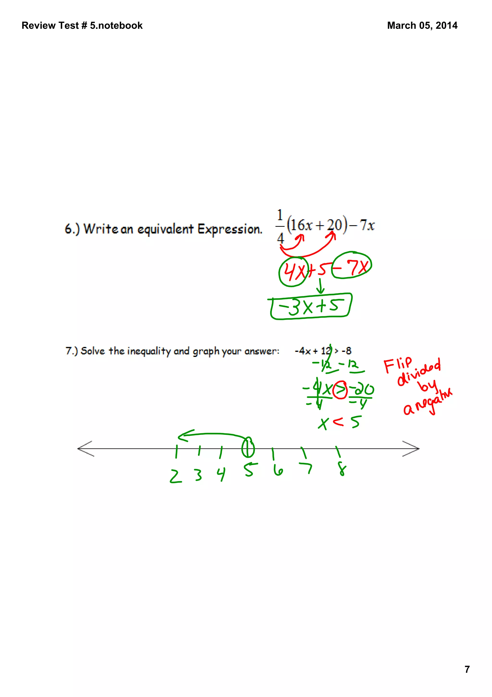 Review Test # 5.notebook

March 05, 2014

7

 